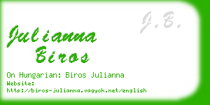 julianna biros business card